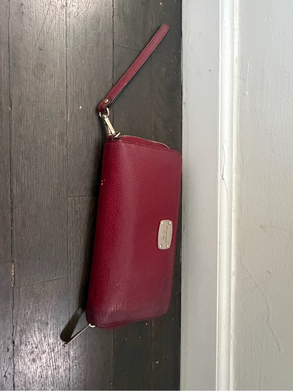 Michael Kors Red Leather Wristlet Wallet